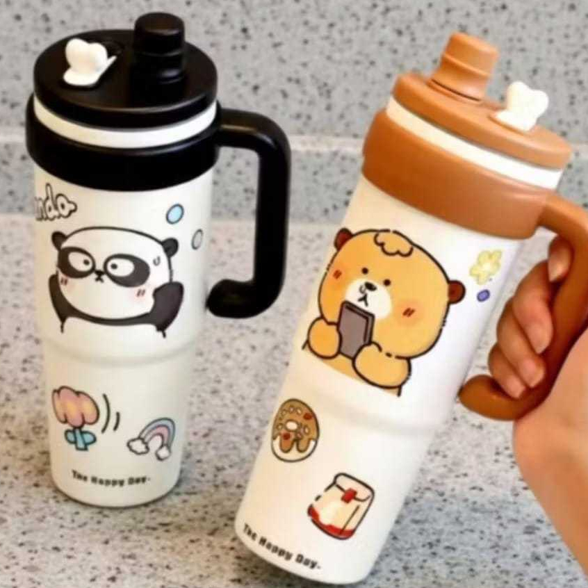 TUMBLER STAINLESS STEEL 2 IN 1 1000ML // JUAL TUMBLER STAINLESS // BOTOL MINUM STAINLESS 1000ML // J