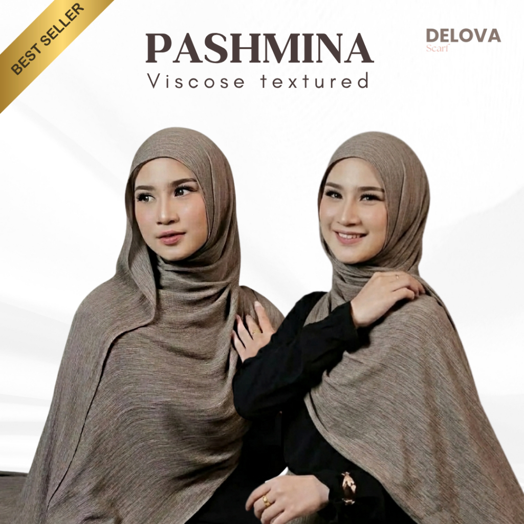 Delova Scarf - Hijab PASHMINA VISCOSE HIGHLIGHT TEXTURE modal Arabian Mleyot Original Best Seller Trend Malaysia Malay Smooth Wholesale Latest Best Seller Rayya Pashmina Voile Arabian Expreso - Lembut, Ringan, dan Nyaman