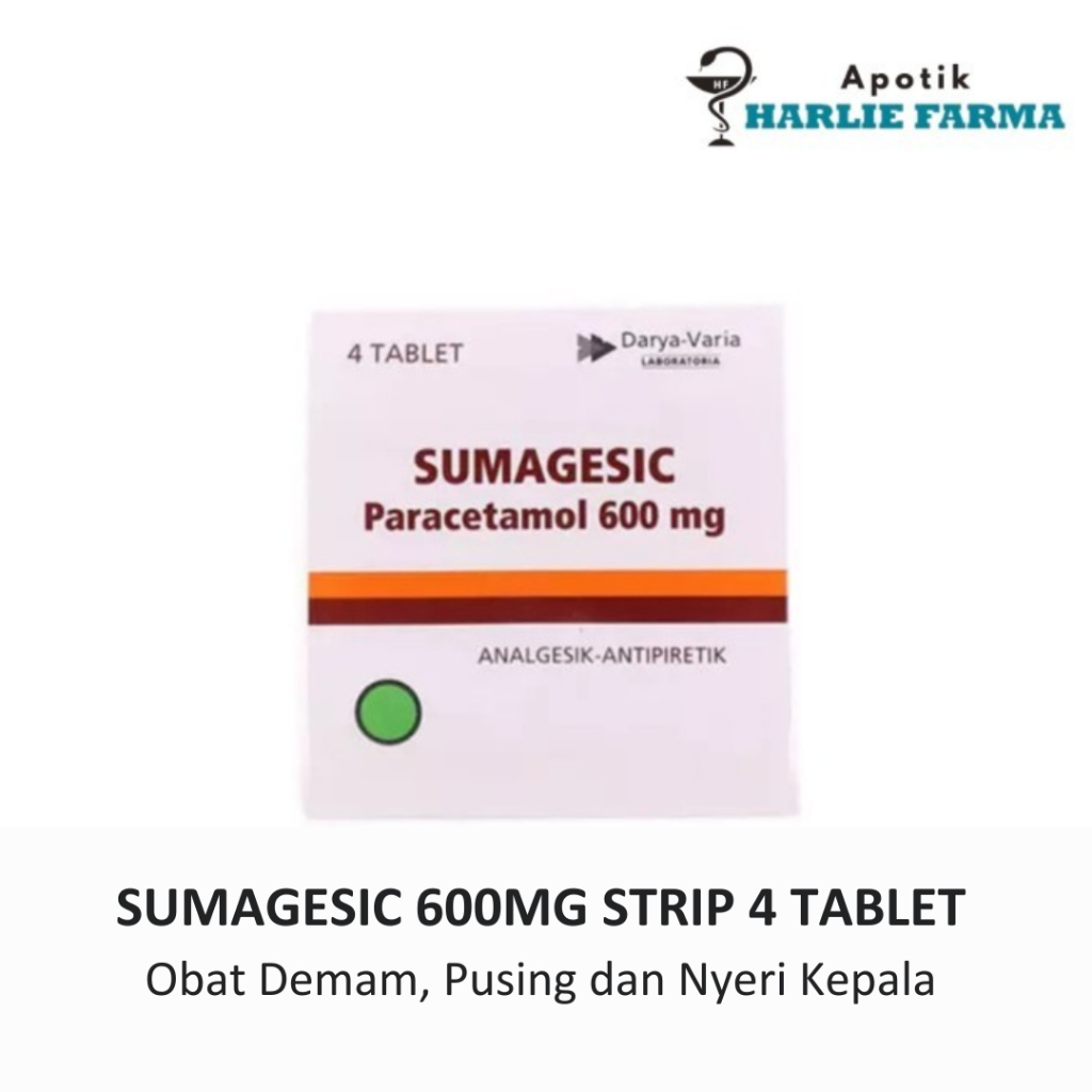 Sumagesic Paracetamol Strip 4 Tablet - Obat Demam