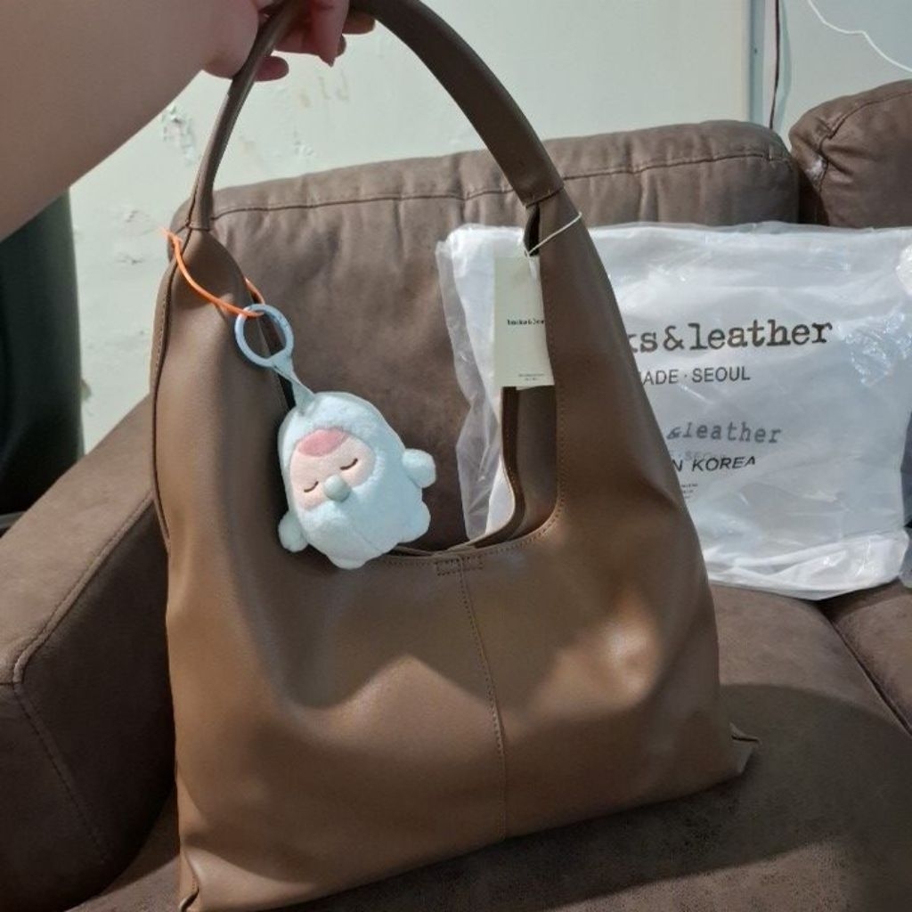 Bucks and Leather Hobo L bag BNL Tote Bag Korea Khaki