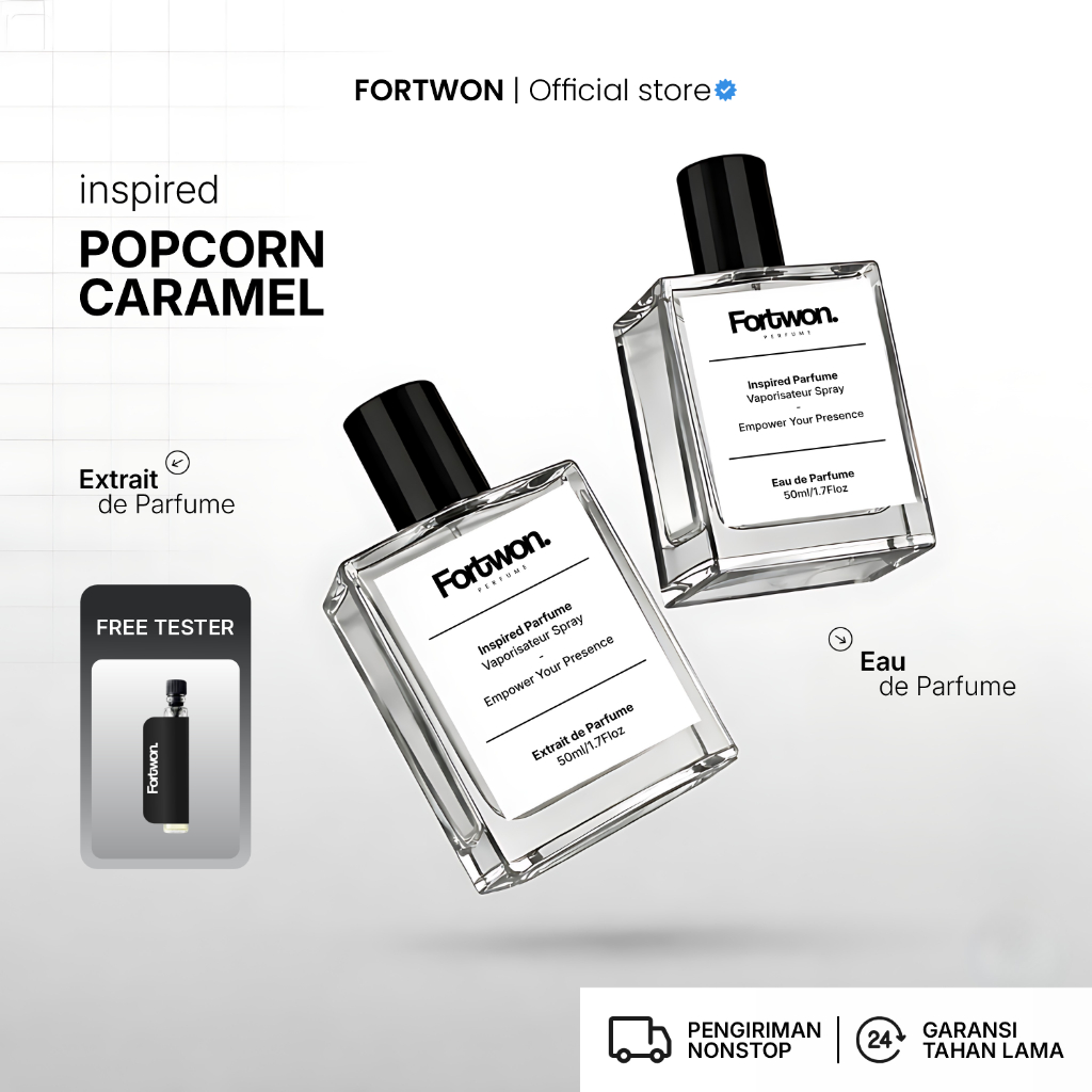 POPCORN CARAMEL - Parfum Unisex Wangi Tahan Lama Aroma Popcorn manis - Inspired Parfume