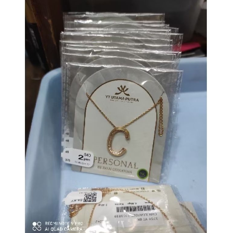 Kalung YG muda Huruf Nama Inisial Personal by YT x Igun 375