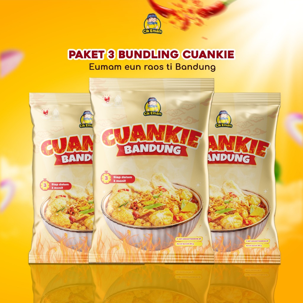 CIKEMAM - PAKET CUANKI isi 3 PCS - Cuanki Kuah - Cuanki Khas Bandung - Cuankie Pedas Halal