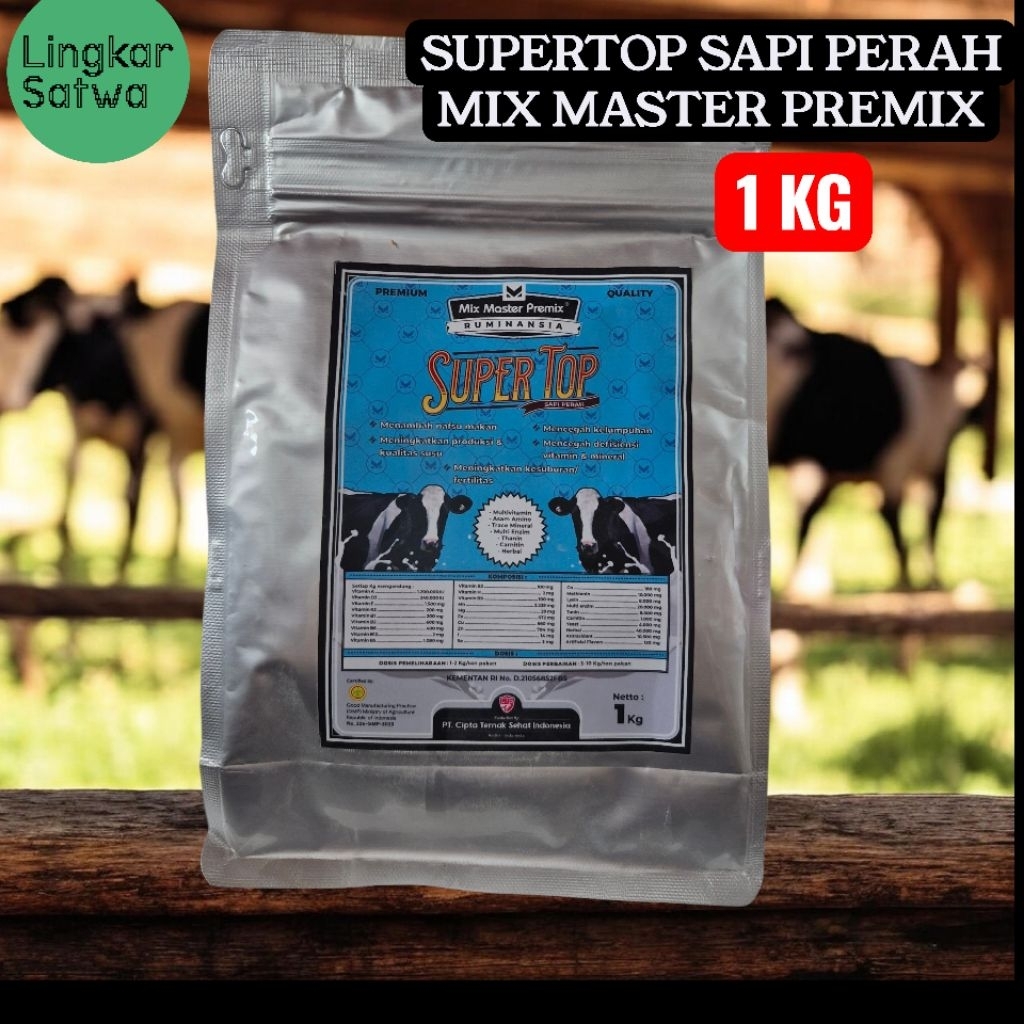 Super TOP Sapi Perah Mix Master Premix Premium 1 KG/ Premix Mineral dan Vitamin Premium Sapi Perah
