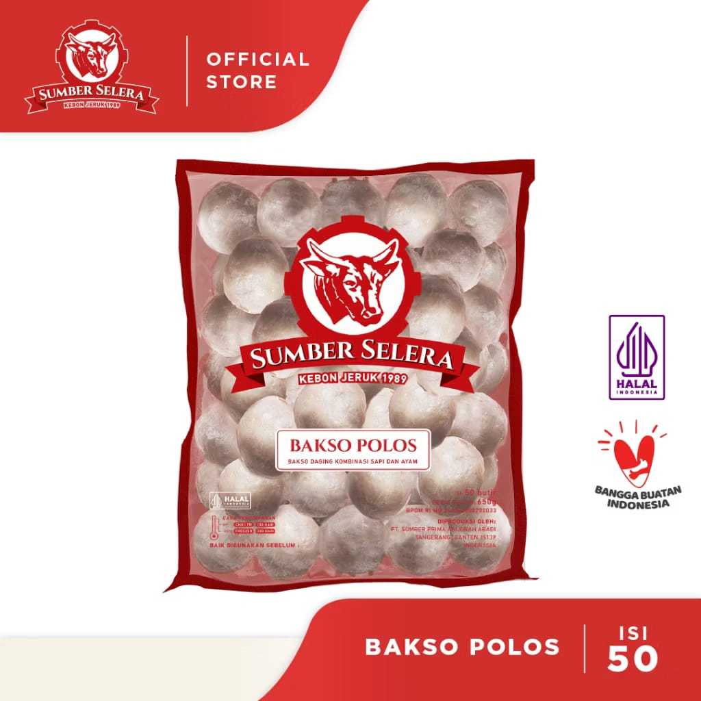 Bakso Sapi Sumber Selera / SB Bakso Sapi Polos 50pcs