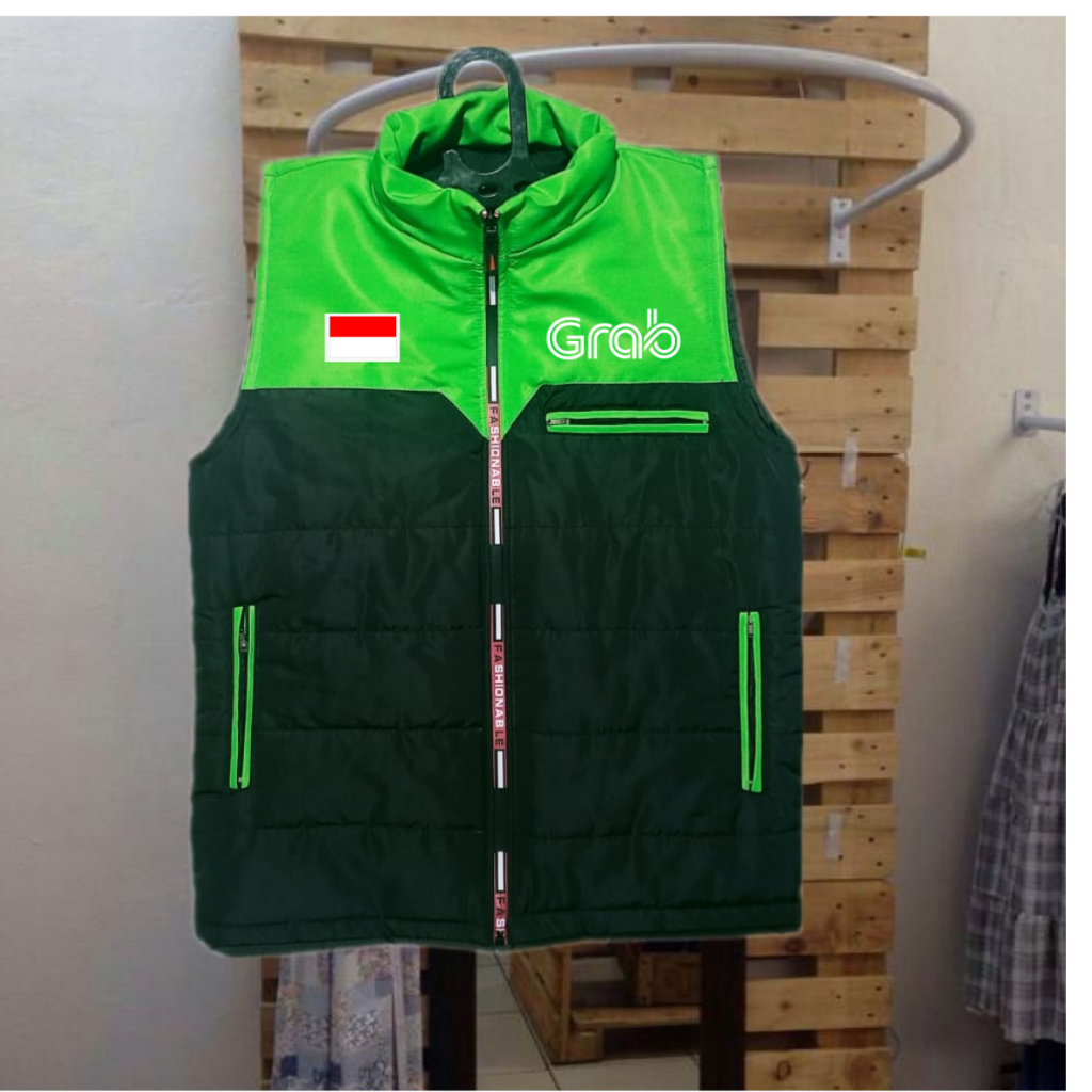 ORI - Rompi Pria Grab Terbaru Rompi Driver Grab Terbaru Rompi Ojol Online Grab 100% Ori