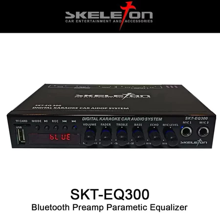 Bluetooth USB Parametric Equalizer Preamp Karaoke Mobil Skeleton SKT-EQ300