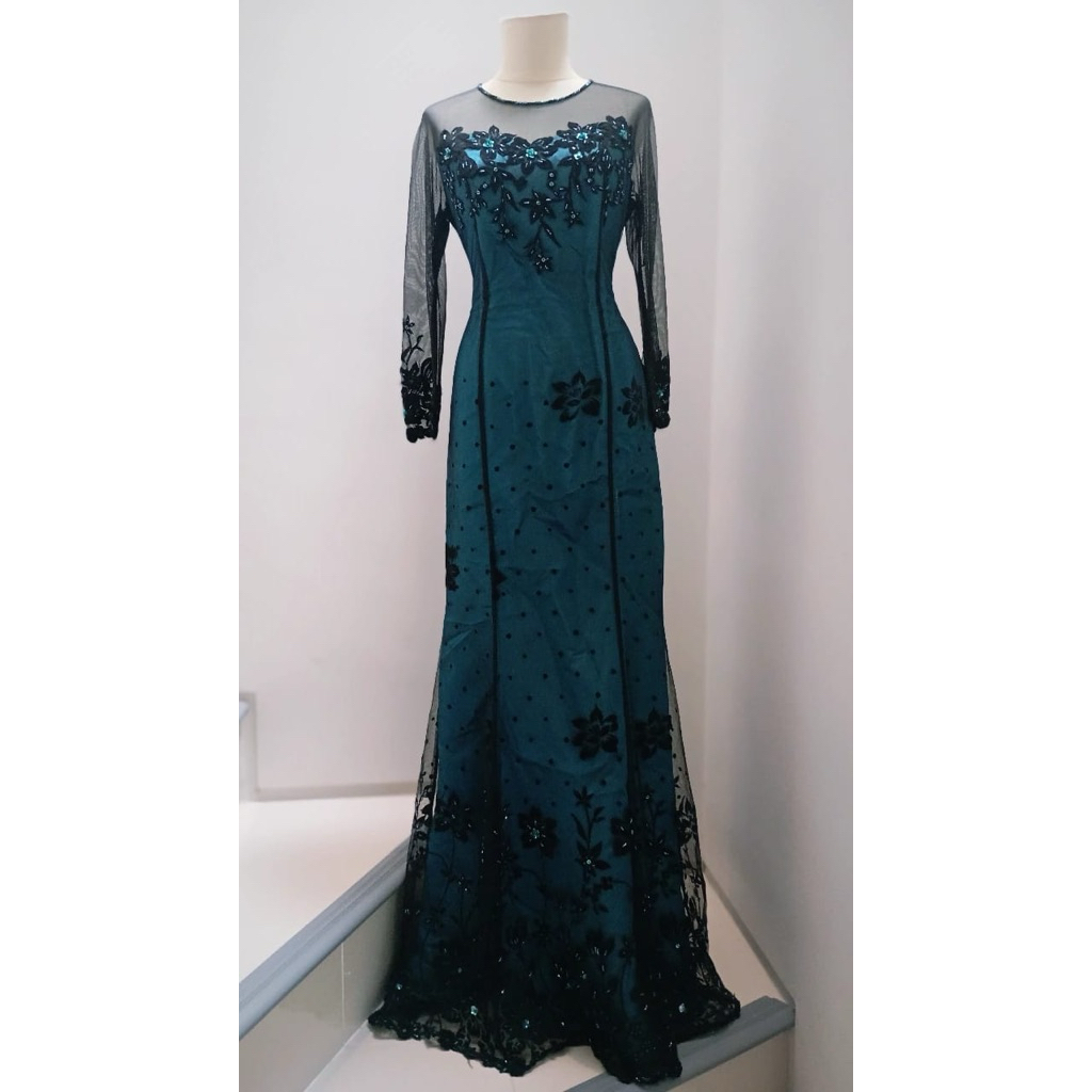 Pre-Loved Gaun Pesta Mama Green Emerald Dress
