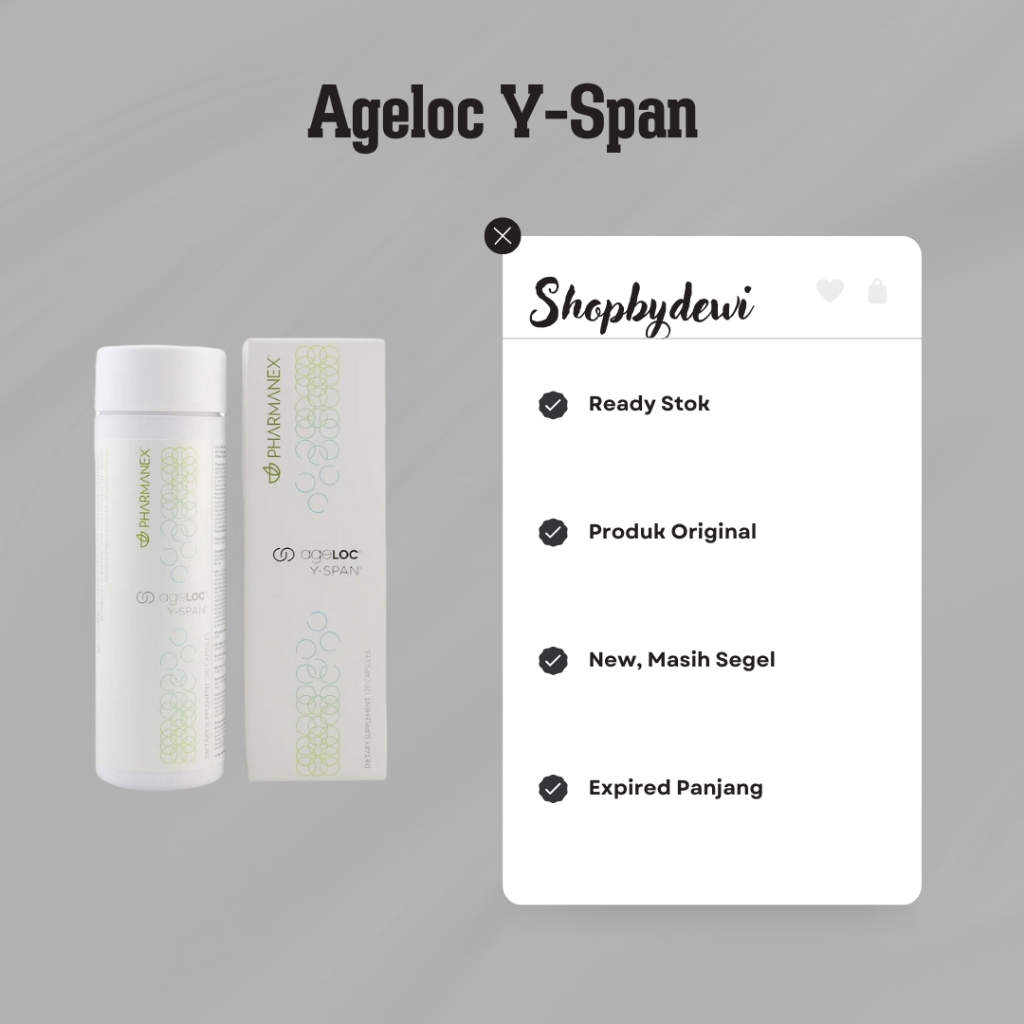 SUPLEMEN AWET MUDA ( YSPAN® YSPAN® Y-SPAN® ) ISI120 KAPSUL MENJAGA DARI DALAM