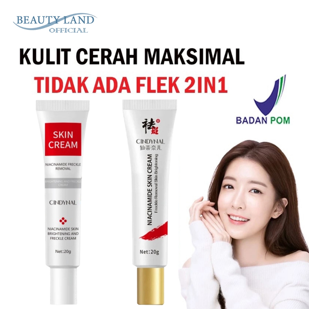 BUNDLING HEMAT CINDYNAL Skin Cream Pemutih Wajah Penghilang Flek Hitam & CINDYNAL Salep Penghilang F