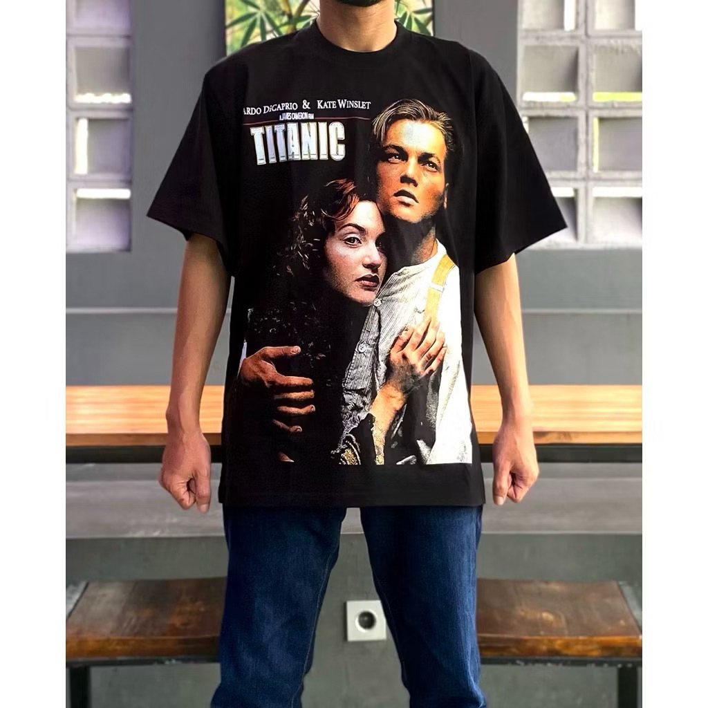 T-Shirt Oversize Titanic Movie Vintage / Kaos Film Titanic 1997 Oversize Cotton 16s