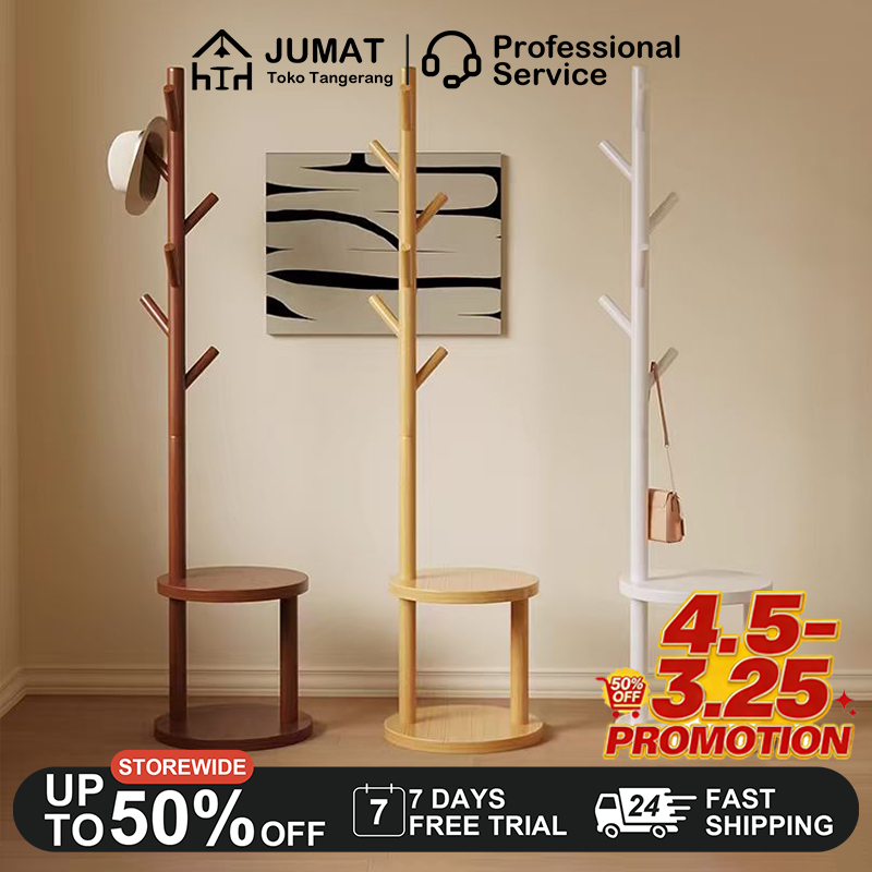 COD Stand Hanger Rak Gantungan Baju Gantungan JilbabGantungan Topi Rak Gantungan Tas Rak Mantel Kayu