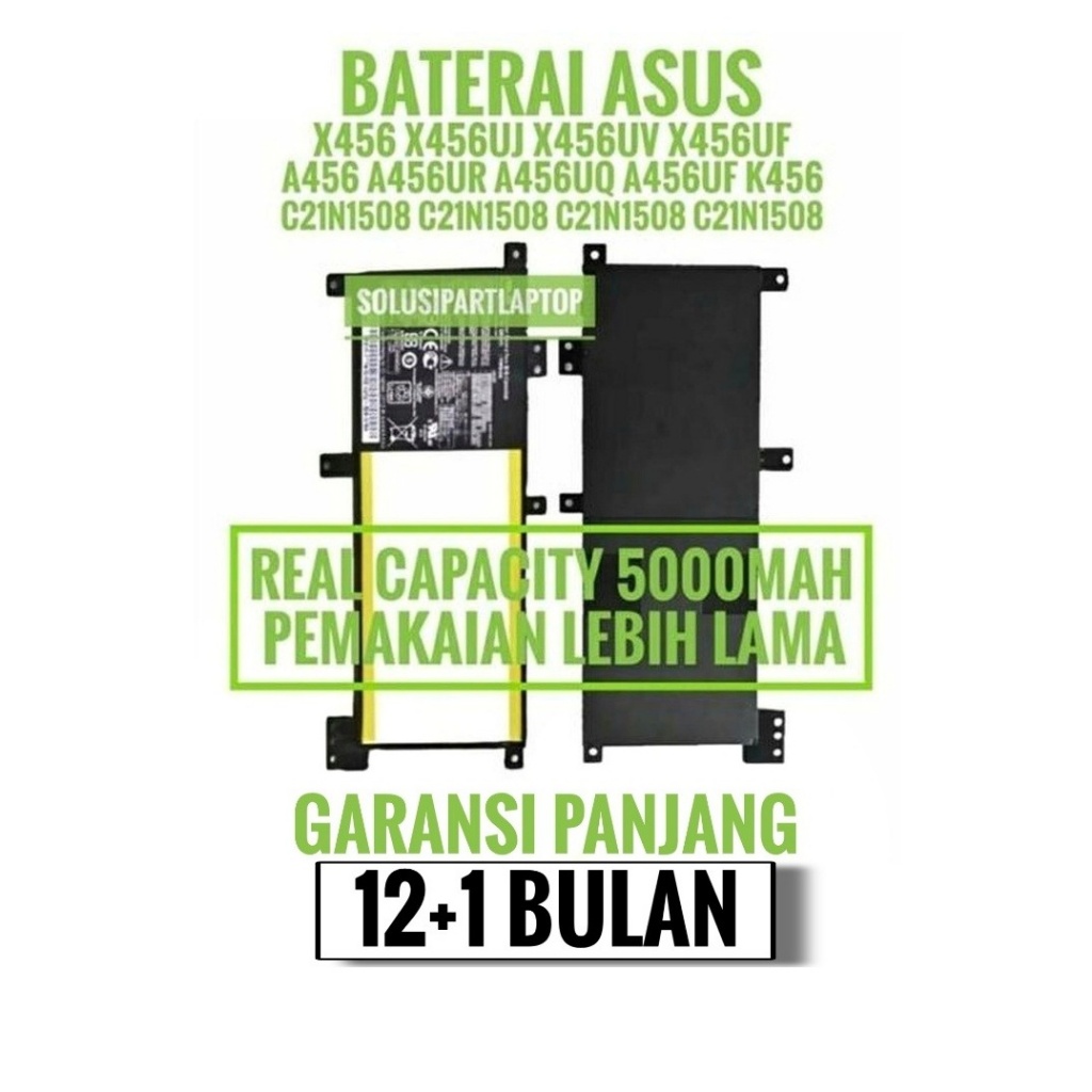 Baterai Batrai Batre Laptop Asus A456 A456U A456UR A456UQ A456UJ A456UV A456UF X456 X456U X456UR X45