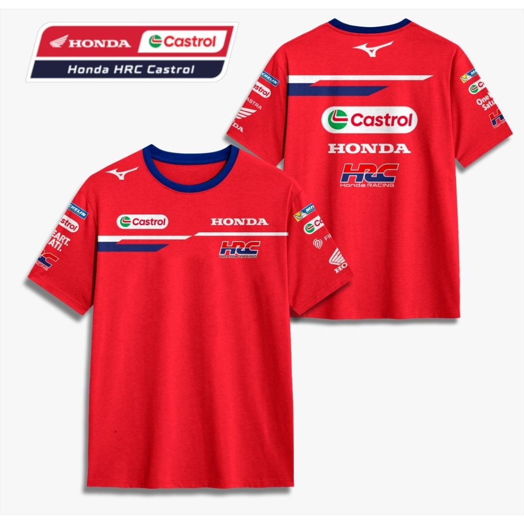KAOS BAJU T-SHIRT TEAM CASTROL HONDA HRC MOTOGP 2026