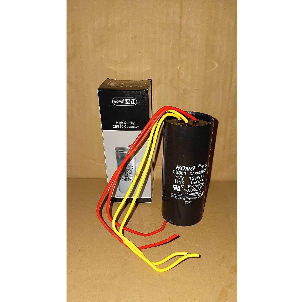 Kapasitor Mesin Cuci / Kapasitor Motor AC Merk HONG Cbb60 6UF~100UF/450VAC untuk Mesin Cuci Listrik
