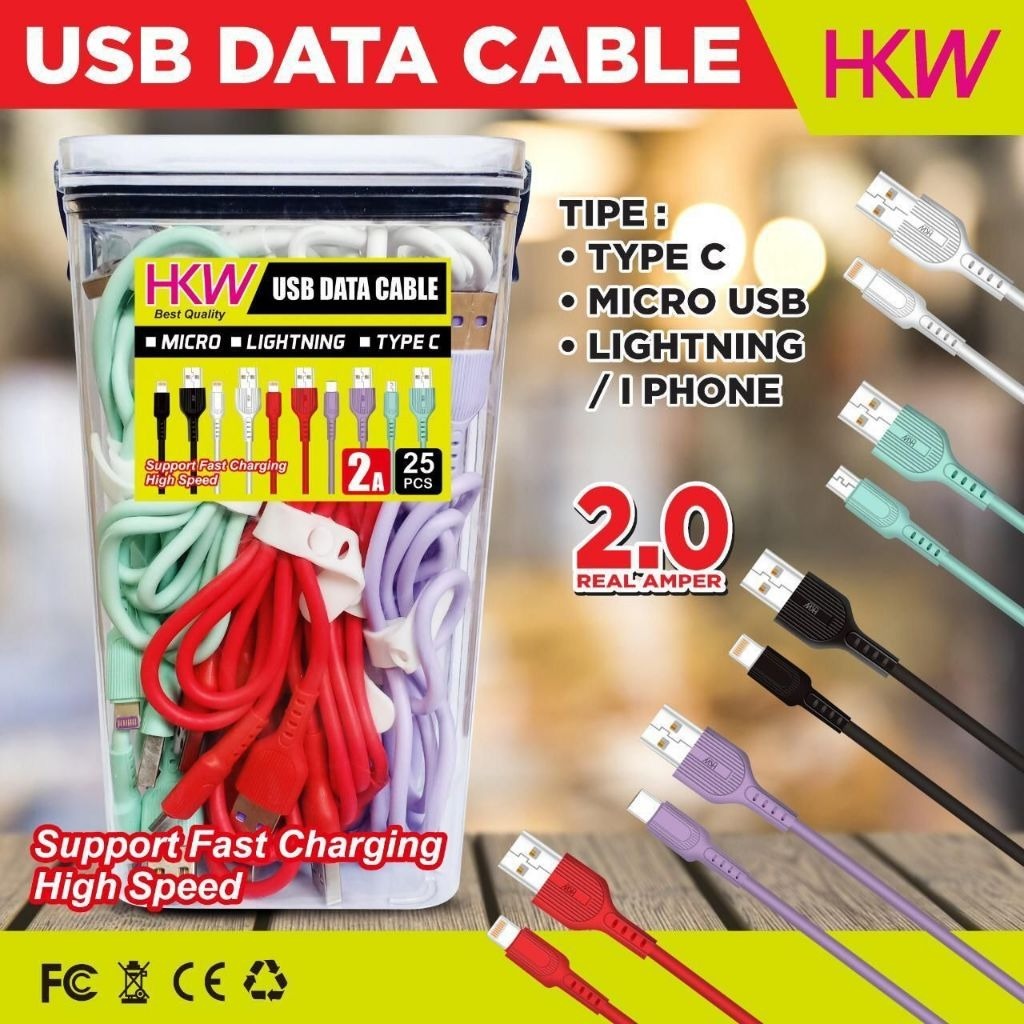 KABEL DATA MACARON 2A HKW MICRO TYPE IPHONE