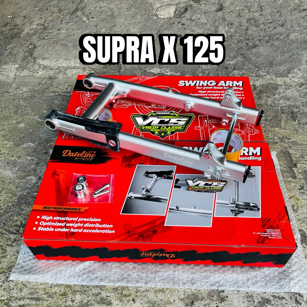 ARM SUPRA X 125 DD swing arem supra x 125 tromol arem karisma kirana alloy anodize by DATELINE RACIN