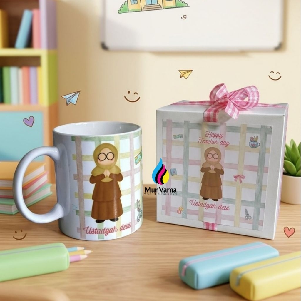 Mug Custom Hari Guru Bisa tambah Foto Nama Kado Guru Unik Souvenir Hari Guru