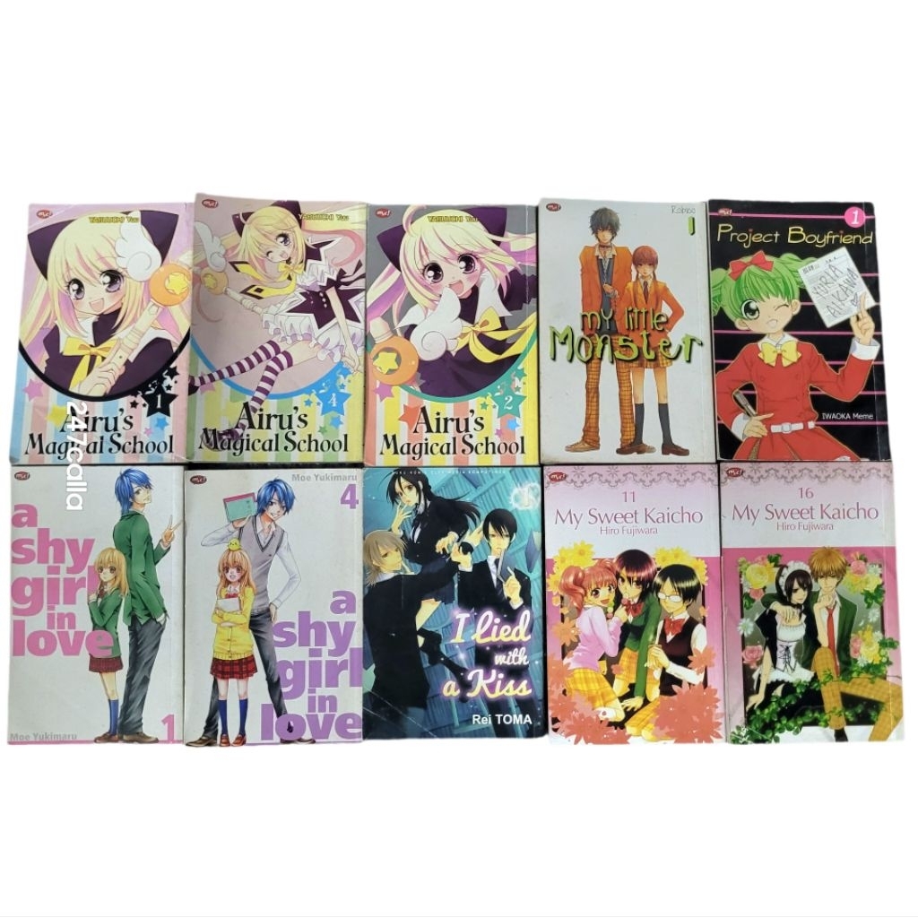 SET KOMIK PRELOVED AIRU'S MAGICAL SCHOOL, MY SWEET KAICHO, MY LITTLE MONSTER, PROJECT BOYFRIEND, A S
