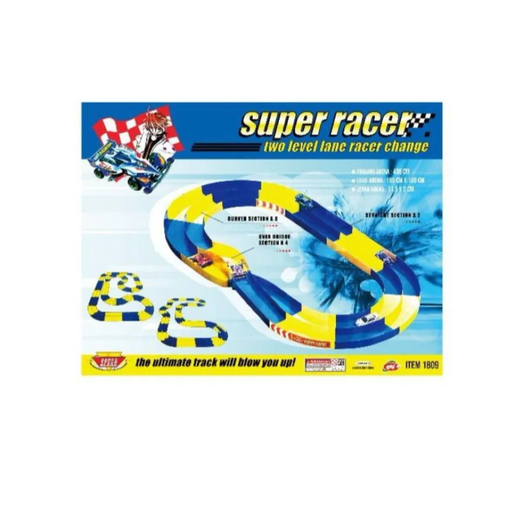 Tamiya Track 2 jalur Tamiya Arena Tamiya REL TAMIYA 2WAY FAVORIT 1809 Kualitas Super Kemasan Tebal A