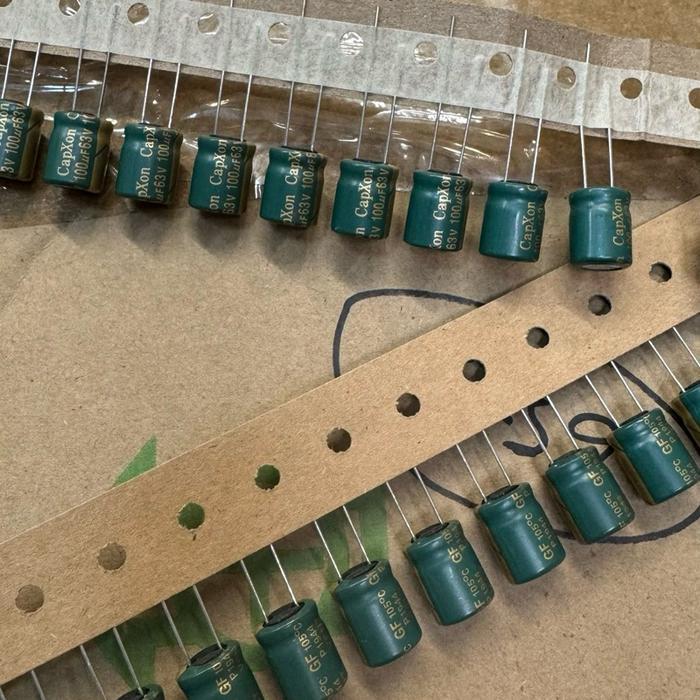 Capacitor elco 100uf 63v and elko 100uf 63volt rentet elco 100uf 63v