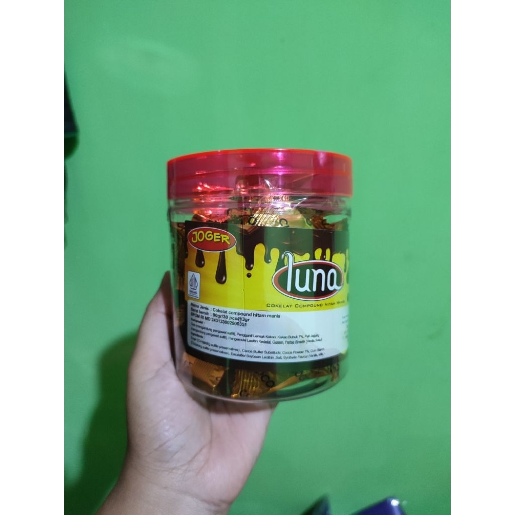 JOGER LUNA COKLAT COMPOUND HITAM MANIS COKLAT LEBARAN TOPLES
