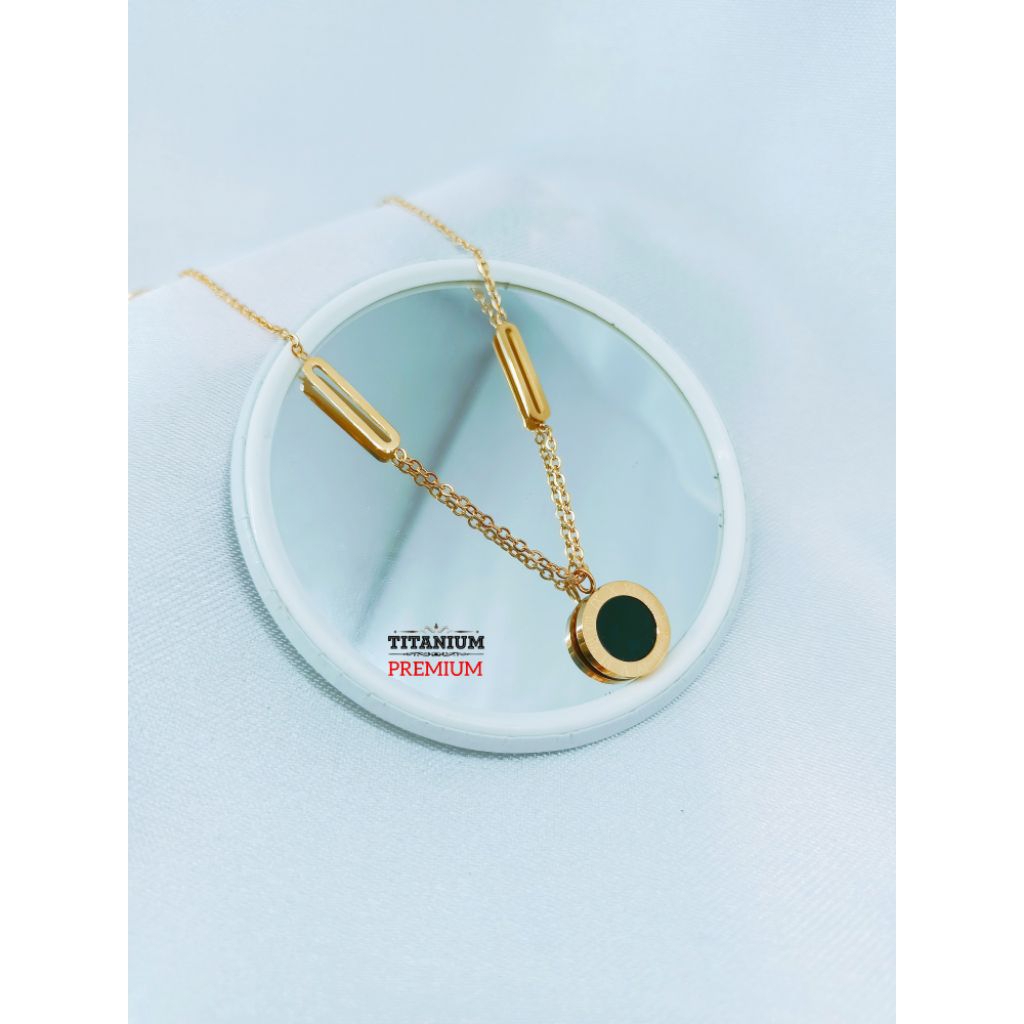 KALUNG TITANIUM BULGARI | KALUNG TITANIUM GOLD | KALUNG DEWASA | TITANIUM ANTI KARAT | PERHIASAN TIT
