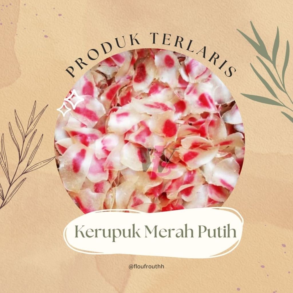 Kerupuk Merah Putih Khas Medan Mentah Enak