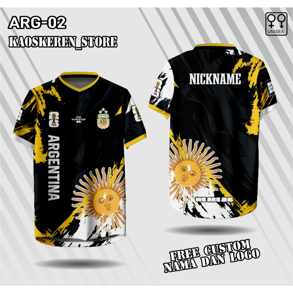 Jersey argentina Piala Dunia 2026 kaos Fans argentina Suporter Terbaru jersey world cup 2026 argenti