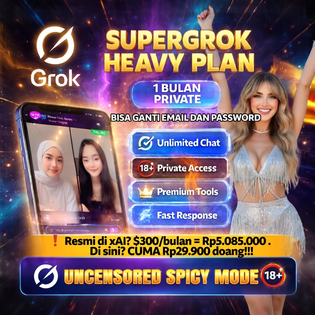 SuperGrok Heavy Private | Grok Heavy 1 Bulan | Akun Super Grok Heavy | Grok 4 Heavy Privat | Private