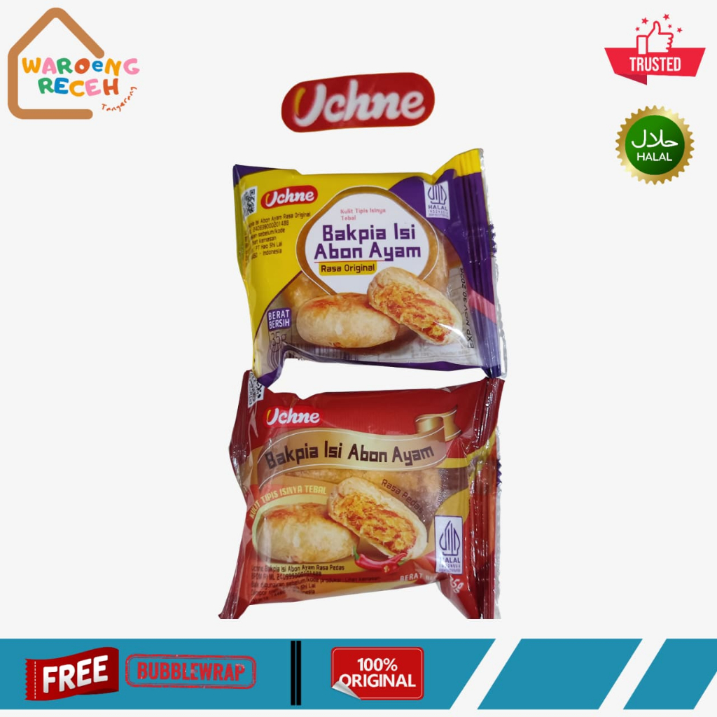 Uchne Bakpia Isi Abon Ayam Original Pedas 35 Gr