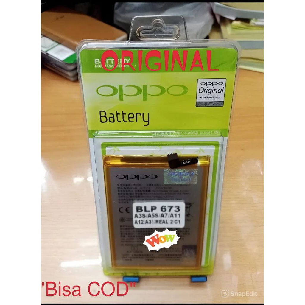 BATERAI OPPO A3S ( BLP-673) baterai tanam, awet dan garansi original