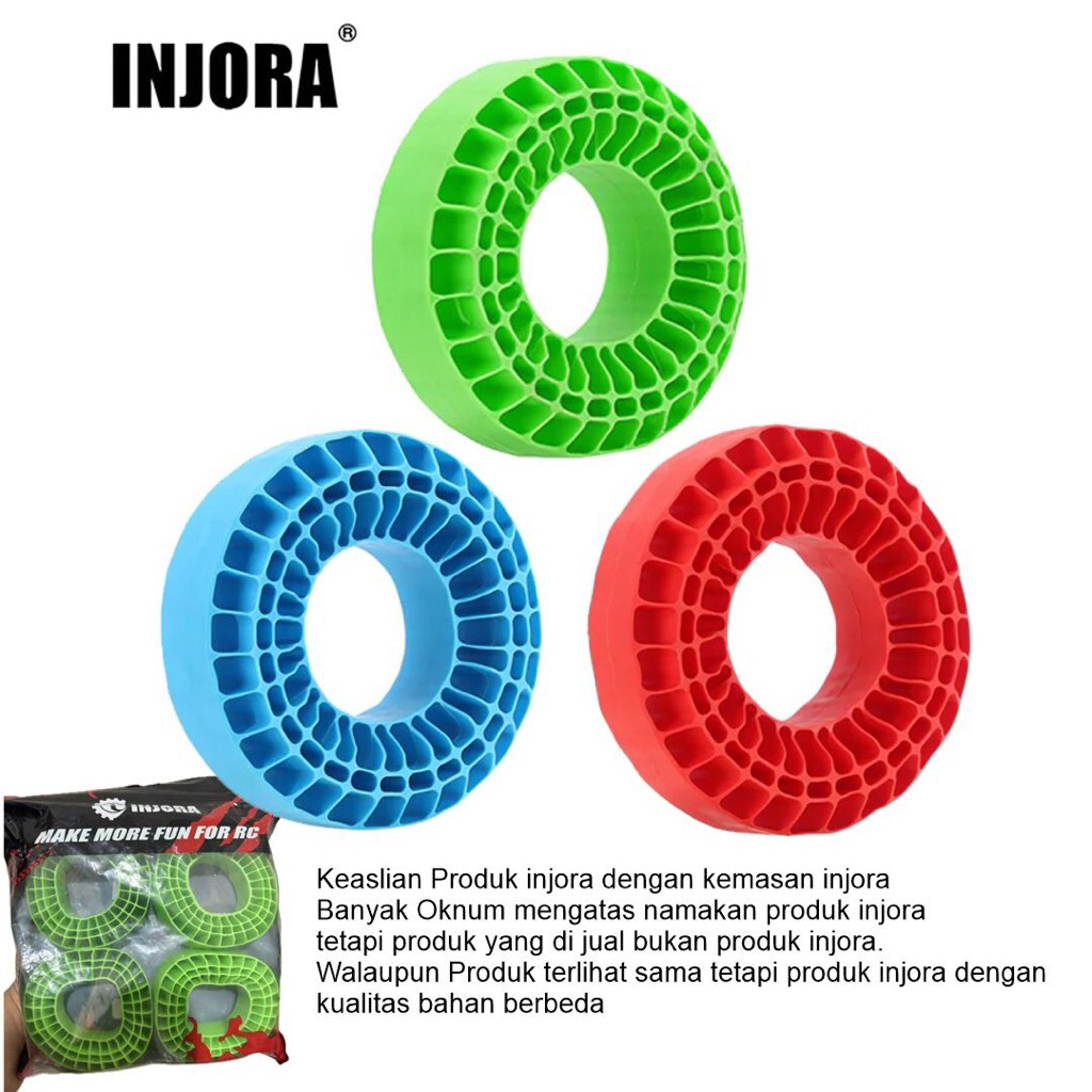 INJORA 4pcs Silicone Rubber Inserts for 118-122mm(4.75" OD) 1.9" Tires (1906)