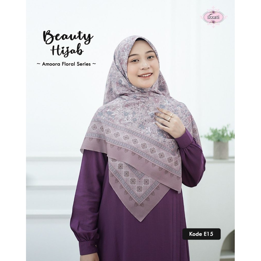 JILBAB SYAR'I PREMIUM 130×130 MOTIF BUNGA CANTIK ELEGANT
