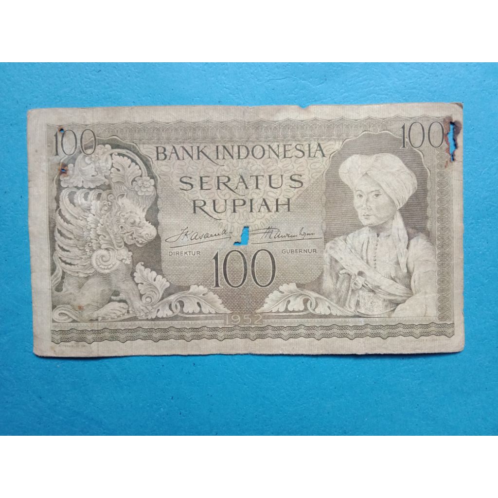 Uang 100 Rupiah Seri Kebudayaan 1952