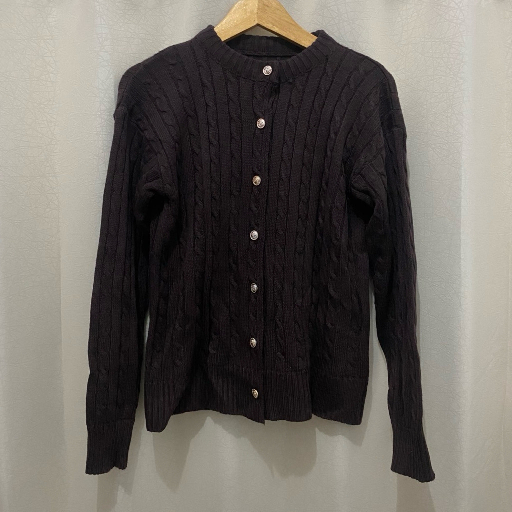 [preloved] haniya cable cardigan knitwear atasan rajut premium wanita