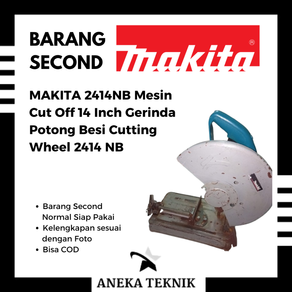 MAKITA 2414NB Mesin Cut Off 14 Inch Gerinda Potong Besi Cutting Wheel 2414 NB