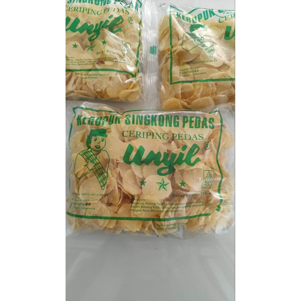 Kerupuk Singkong Pedas Unyil Ceriping Pedas Unyil