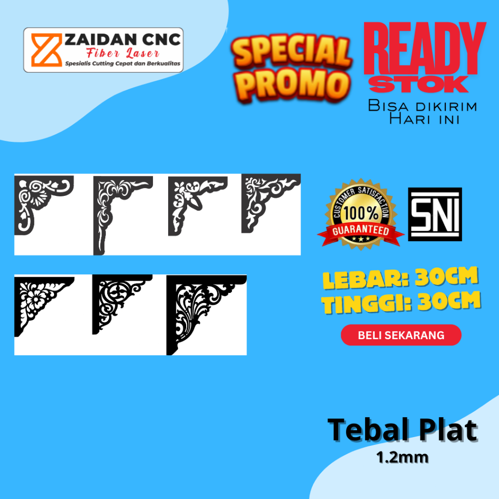 Ornamen Laser Cutting 30x30 Cocok Buat Kanopi Atau Pagar