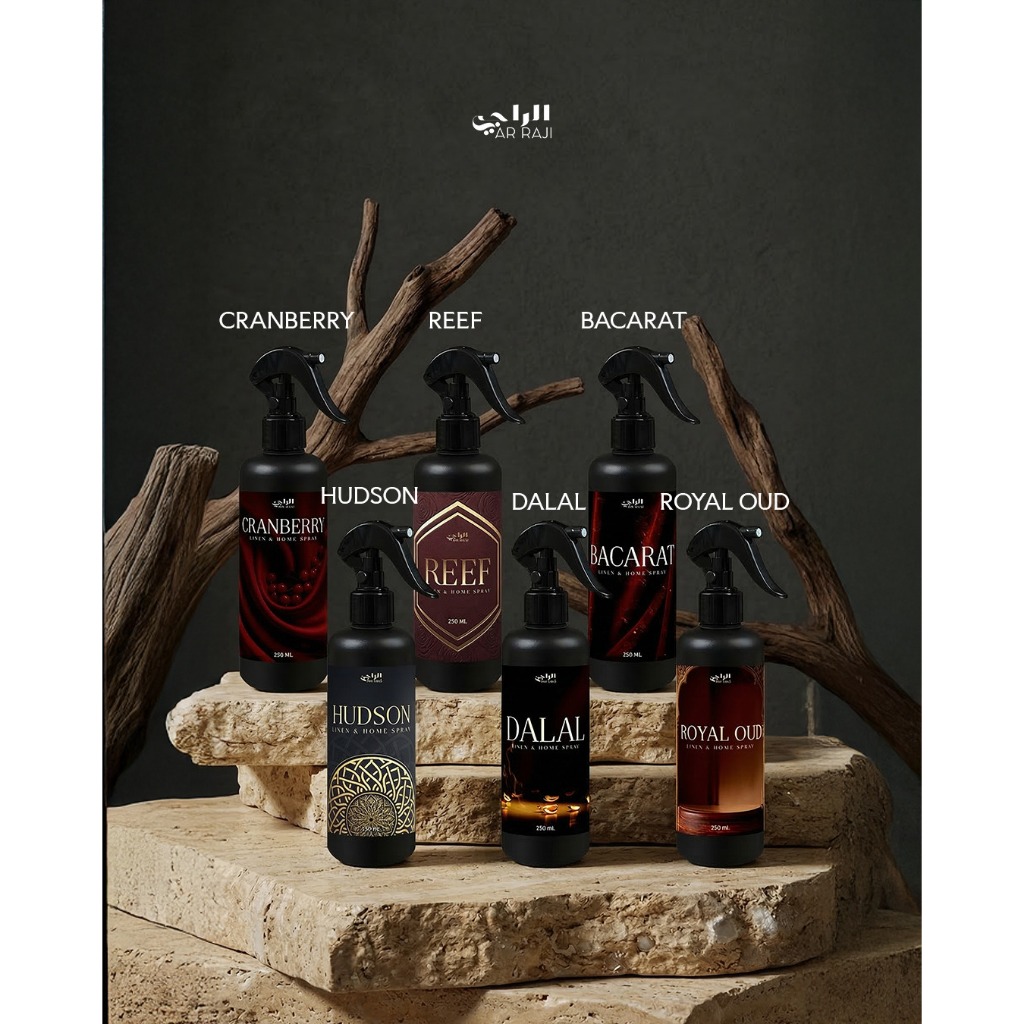 Room Spray AR RAJI 250ml Pengharum Ruangan Premium Tahan Lama Cranberry, Reef, Bacarat, Hudson, Dala