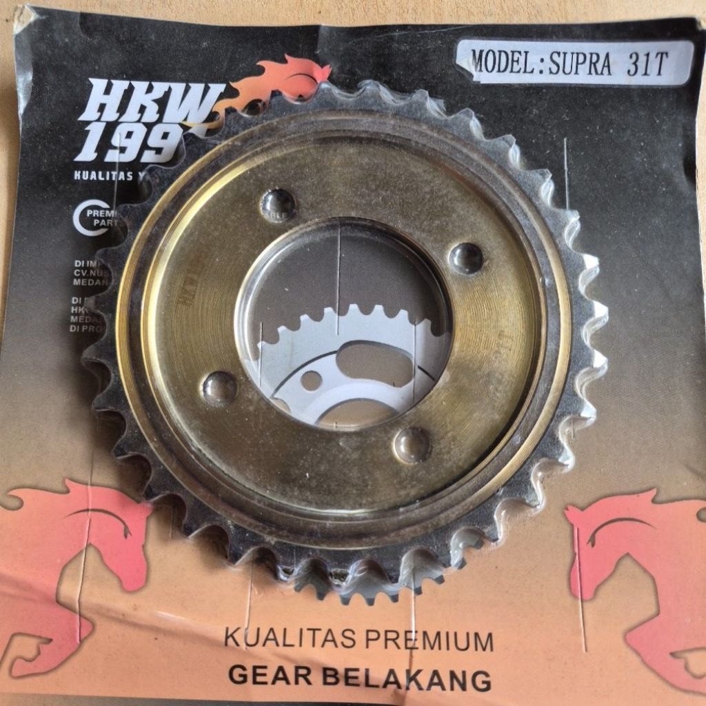GEAR BELAKANG KUNING SUPRA 31T HKW1991