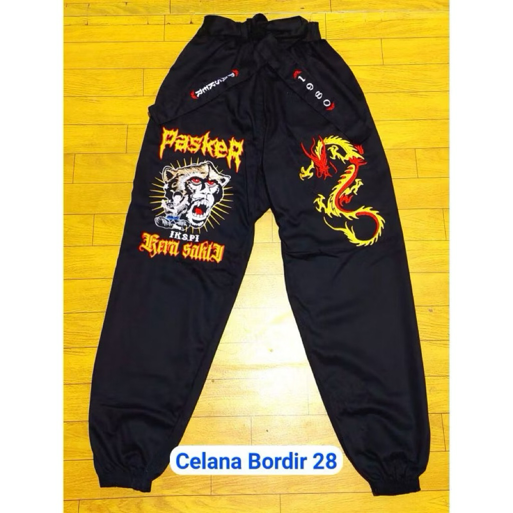 celana bordir ikspi kera sakti celana pencak silat tradisional ikspi kera sakti