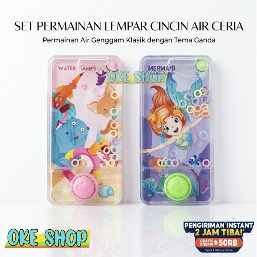 Mainan Jadul Water Game Konsol Air - Game Ketangkasan Ring Air