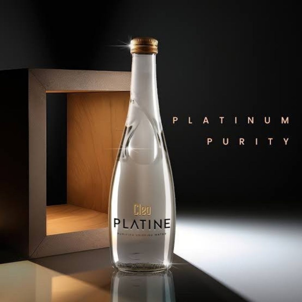 Cleo Platine 380ml Botol Kaca Premium | Air Minum Mewah Eceran 1 Botol | Drinking Water Luxury