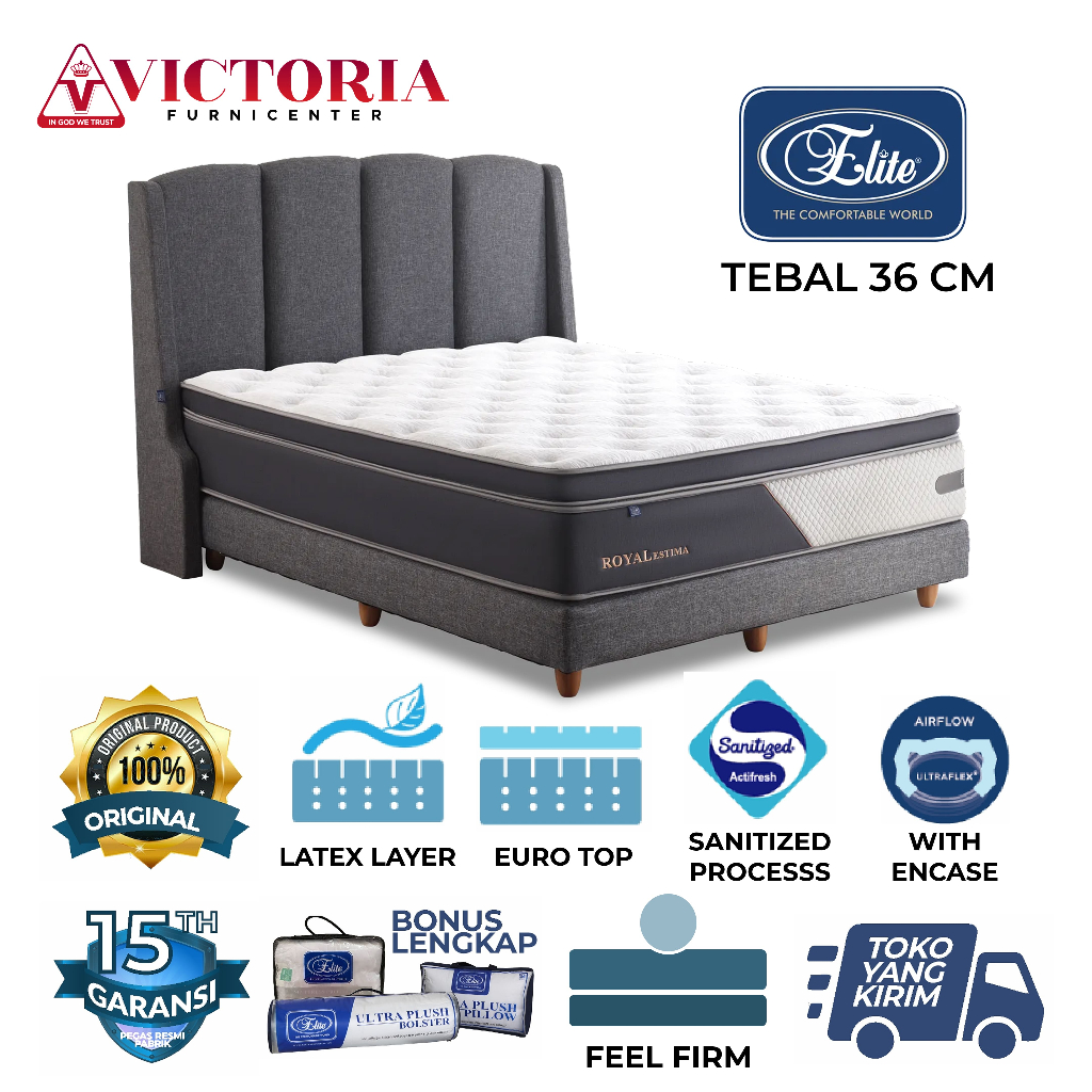 Elite Royal Estima 160 x 200 160x200 Kasur Saja Mattres Only