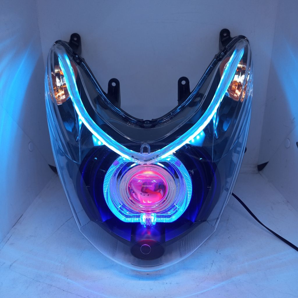 REFLEKTOR LAMPU DEPAN MIO SOUL KARBU LAMPU ALA BILED UK.4'5 IN PLUS ALIS RUNING