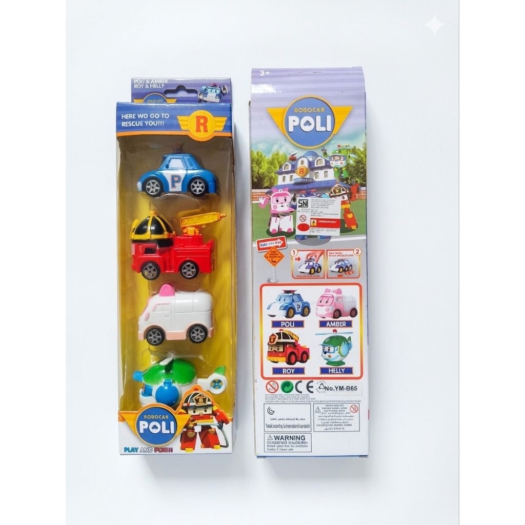 Robocar Poli Car Toys Set 4 Pcs Mainan Mobil Anak murah