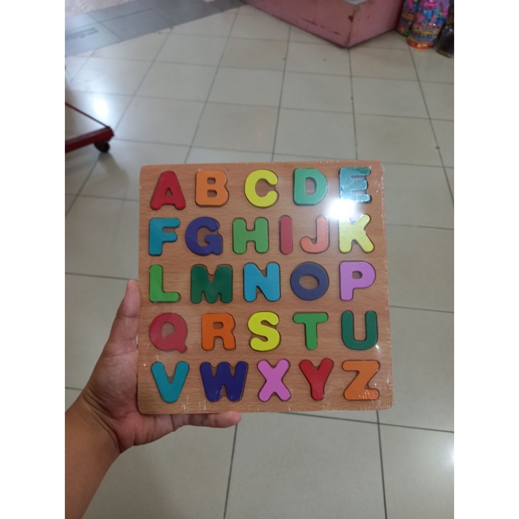 Puzzle Anak Kayu 3D Puzzle Huruf dan Angka - Melatih Keterampilan Kognitif Anak