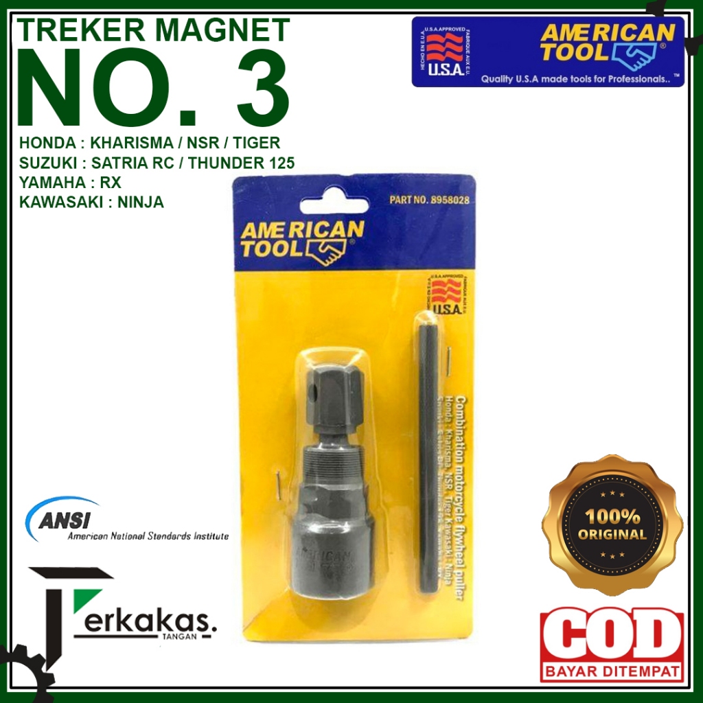 AMERICAN TOOL Treker Magnet No 3 #3 Karisma Ninja NSR Satria Hiu Thunder
