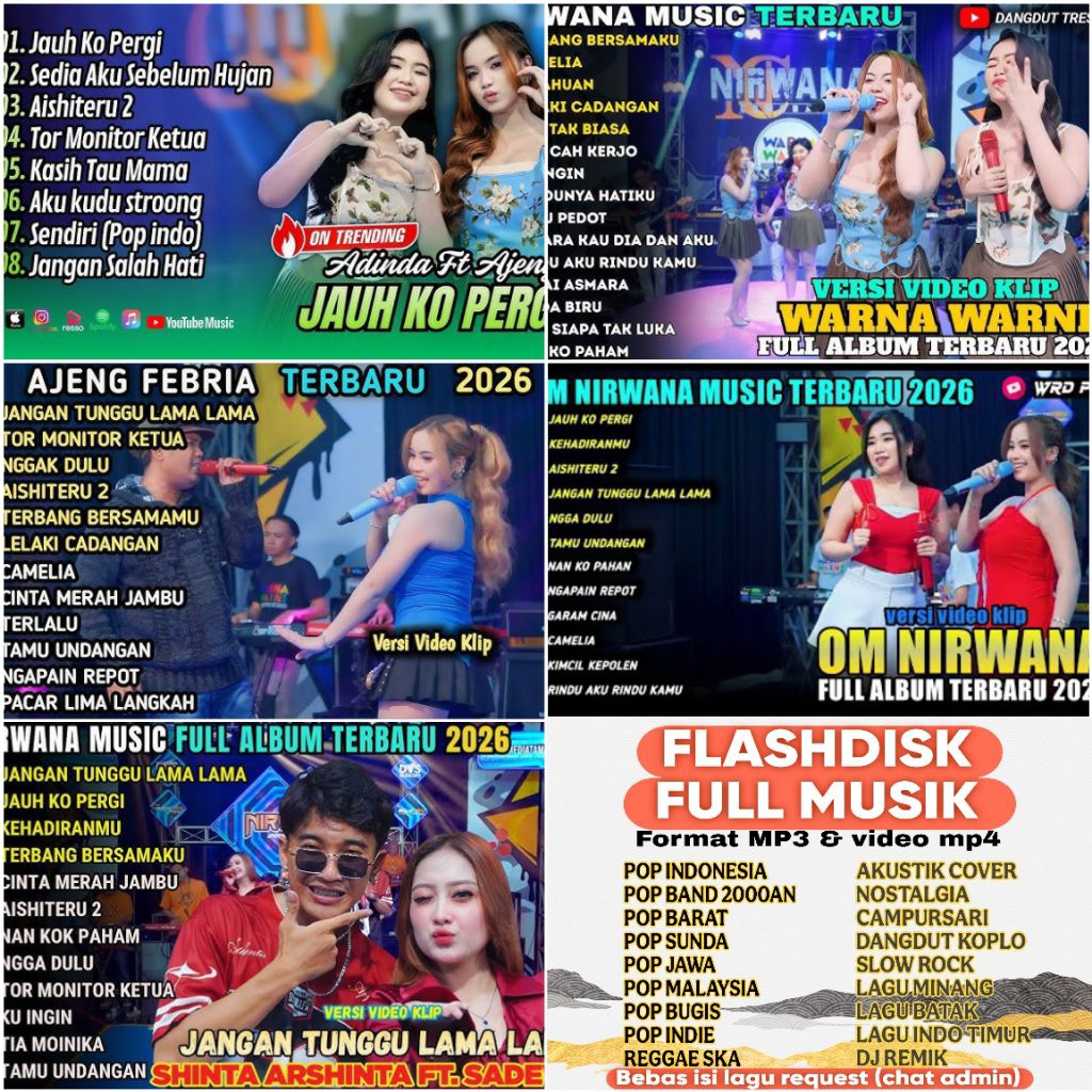 USB FULL MUSIK NIRWANA DANGDUT KOPLO TRENDING - USB FULL MUSIK TERBARU - USB LAGU MP3 DANGDUT NIRWAN